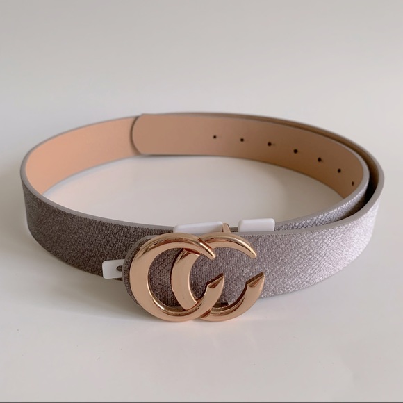 Accessories - Snake print embossed velvet belt Buckle lilac